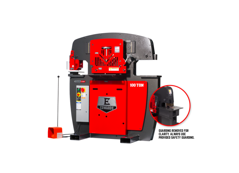 100 Ton Ironworker 230V, 3Ph, PowerLink, Coper Notcher & 2