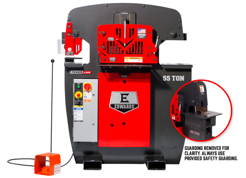 55 Ton Ironworker 3 Phase, 208 Volt, PowerLink, Coper Notcher