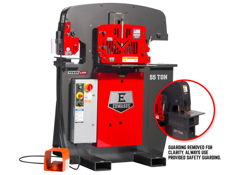 55 Ton Ironworker 1 Phase, 230 Volt, PowerLink, Coper Notcher | Edwards ...