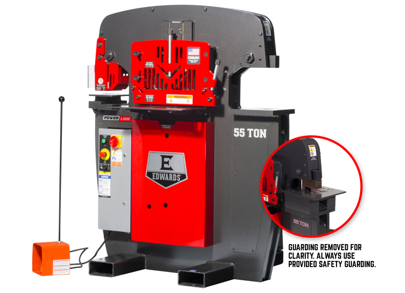 55 Ton Ironworker 3 Phase, 230 Volt, PowerLink, Coper Notcher